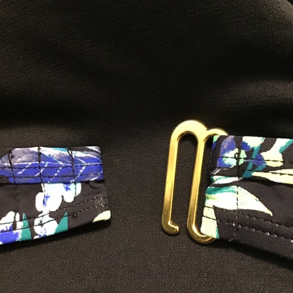 NWT IBIZA swimware black floral Top size 3X - Picture 6 of 8